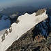 Blick zurück vom Gipfel der Bernina auf den Spalla-Grat