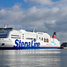 Ankunft der Stena Scandinavica im Hafen Kiel. Mit dem Schwesterschiff  Stena Germanica werden wir von Göteborg zurück nach Kiel reisen.