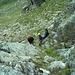 Im Kletterpark Fernau. Links der untere Teil von "Flechtenschleicher"