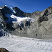 Glacier de Moiry mit  Dent des Rosses 3613m, Pointes de Mourti 3564m,Tsa de l´Ano 3368m, Pte. de Moiry 3306m 