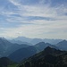 Der Föhn sorgt für gutes Wetter und Stimmung. Der Blick gegen die Glarner Alpen.