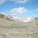 Der See bei P.2590, dahinter der Rhonegletscher