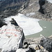 Chüebodenhorn, vetta (3070 m) e, alla base, il ghiacciaio