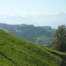 wunderschöner  Blick in die Alpen - heute leider sehr diesig