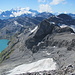 Blick Richtung Mont Blanc, vorne Glacier des Fonds