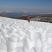 Im Aufstieg zum Mount Dana - Heute sind einige größere Schneefelder zu queren. Leider ist der Schnee teilweise sehr weich, dafür aber schön "gewellt" ...