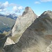 Einshorn und der gipfelhafte namenlose Gipfel 2862 vom Biwak aus