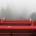 Fahrt mit der steilen Gelmerbahn hoch in den Nebel