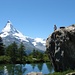 Photo of Matterhorn reflecting in Grindjesee. Premium wallpaper material!