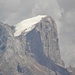 Zoom zur Marmolada (links der Gletscher mit dem Westgrat, rechts die berühmte Südwand)