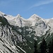 schöner Blick auf die recht selten besuchten Berge oberhalb vom Moserkar