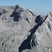 die schöne Grubenkar und die Roßlochspitze mit dem markanten Westgrat vom Aufstieg zur Gamskarlspitze aus gesehen