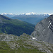 Blick gegen Süden zu den Walliser Bergen