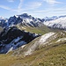 Blick auf unsere Gratwanderung bis zum höchsten Punkt des Raufligrates; 
dahinter Türmlihore - und mächtig: Gsür, 
links ist das Doldenhorn, rechts das Steghorn und der Wildstrubel zu erkennen