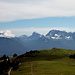 Auf dem Weiterwg zum Wank, Blick zurück zum Roßwank und Karwendel