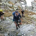 Si sale verso il lago Forato su questo sentiero d'alta ingegneria dei tempi che furono