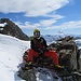 Me at the summit ridge (I happened to get there first, about 5 m last bit was the only thing I "led" 