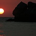 Korfu am Abend: die Sonne versinkt im Meer