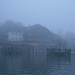 bei der Abfahrt herrescht am Königssee noch Nebel
