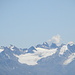 Die (nach den Schneefällen Mitte September wieder weisse) Silvretta im Südosten