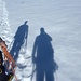 Zwei Schatten einsam unterwex