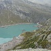 Lago del Zött e il suo bel colore visti dal punto quotato 2086 metri.