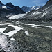 Gletschervorfeld des stark zurückgewichenen Haut Glacier d´Arolla.