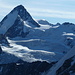 Dent d´Hérens mit Glacier des Grandes Murailles. Das Matterhorn steht leider genau dahinter.