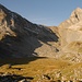 hier geht's lang, über den Lauchboden dann hoch zum Furggele-Pass; rechts der Höch Turm;  