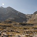 Wo wir kurz vorher noch waren: Ortstock mit Furggele Pass und nun mitten drin auf dem Höchgelände "Tuelen".