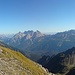 traumhaftes Panorama an der Steinmandlspitze von der Zugspitze (links) über die Mieminger bis zu den Zentralalpen