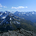 Gipfelpanorama Süd - in der Ferne die Silvrettagipfel
