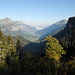 Blick von der Bergstation der Seilbahn nach Glarus