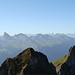 Blick über den Gipfel des Schwarzchopfs nach Südwesten ins Toggenburg und die Glarner Hochalpen