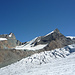 Weisse Gletscher, dunkle Felsen