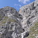 Rückblick von den "Höttinger Flecken" auf den Kleinen Solstein - ganz links meine Abstiegsrinne