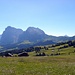 Langkofel(3181m) und Plattkofel(2964m), gesehen von Seiser Alm.