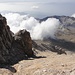 erste Wolkenfetzen ziehen über den Monte Aquila