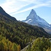 Matterhorn und rechts unten der Moosjisee