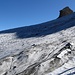 Ein erster Blick auf den Gletscher und das Mettelhorn