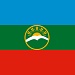 Die Карачаево-Черкесская Республика (Karačaevo-Čerkesskaja Respublika) hat ebenfalls den Эльбрус (Ėl'brus) im Wappen, denn dessen Provinzgrenze verläuft über den Hauptgipfel.