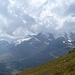 Bernina Gruppe in Wolken gehüllt
