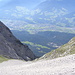 Tiefblick vom Fallbachkar auf Wattens und Volders