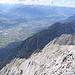 Blick von der Walderkampspitze über die Zunterköpfe nach Innsbruck