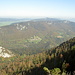 Blick zurück, die Waldlichtung ganz rechts aussen ist unser Biwakplatz