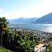 Blick über das Nordende des Lago Maggiore im Aufstieg über endlose Treppen