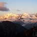 Monterosa mit Dufourspitze 4634m, Strahlhorn 4190m und Rimpfischhorn 4199m im Morgenlicht
