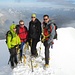 Gipfelfoto Weissmies 4017m mit Tanja, Markus, [u Nadine] und mir