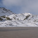 Il laghetto gelato nei pressi dello Stabbio Nuovo dell'Alpe Bovarina.