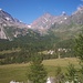 La bellissima piana dell'Alpe Veglia, con la Punta di Terrarossa in fondo (al centro) 